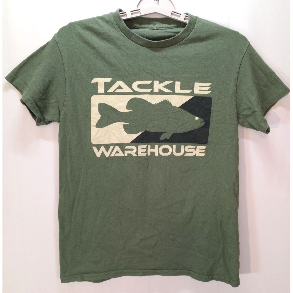 Tackle Warehouse Boy's Fish T-shirt, Large to XL, Olive Green